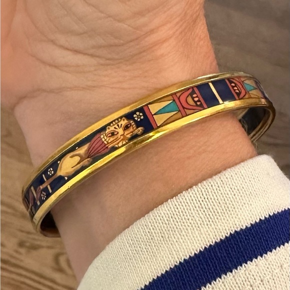 Hermes Enamel Bangle Bracelet Size 65 - Picture 1 of 13